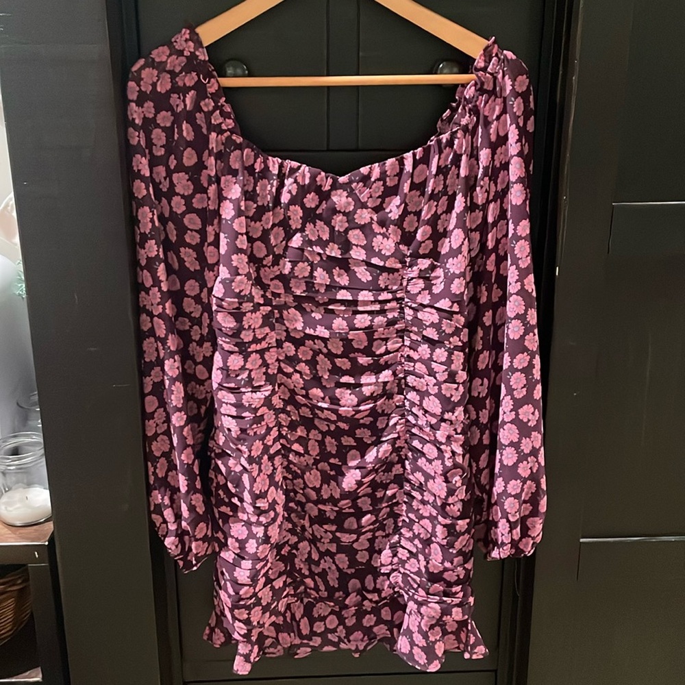 Pink floral Mini Dress